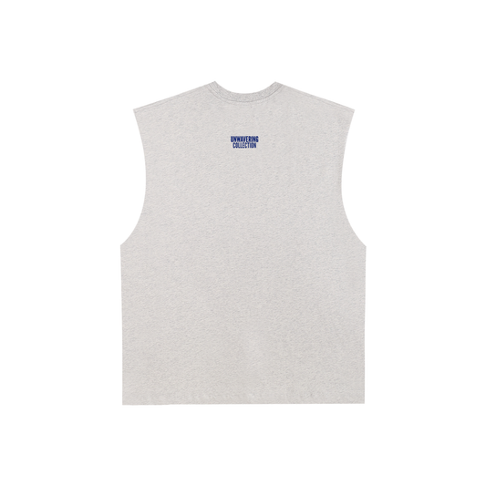 Raw Edge Cotton Tank Top