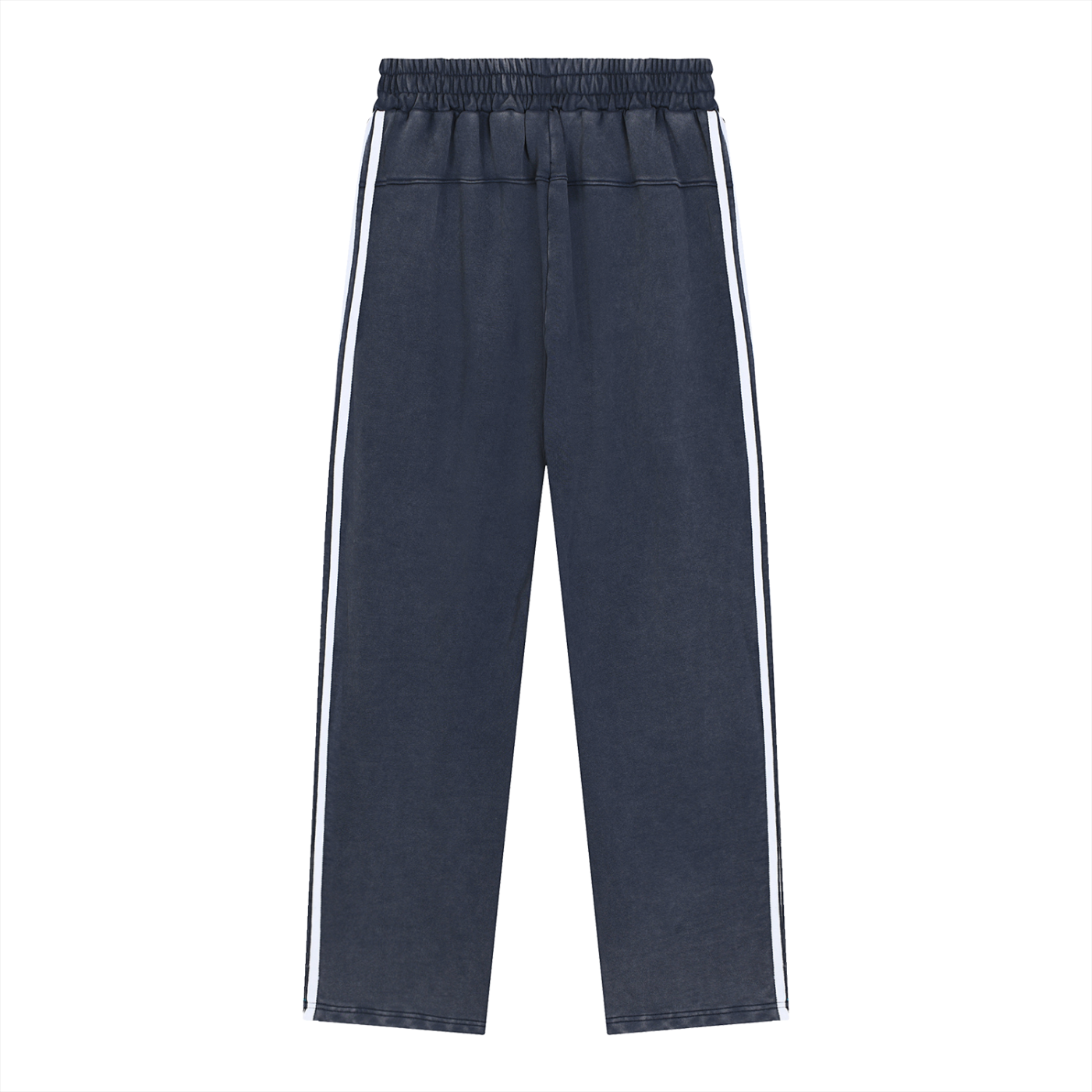 Pantalones de chándal con cinta de contraste y efecto lavado a la nieve