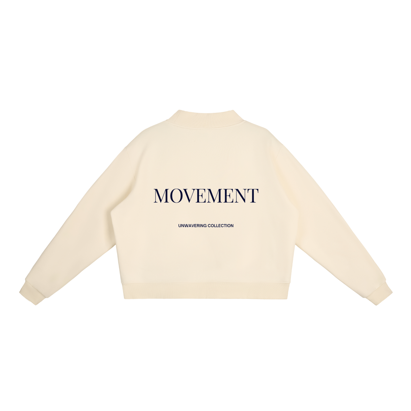 Essential Fleece Mock-Neck Crew Sweatshirt