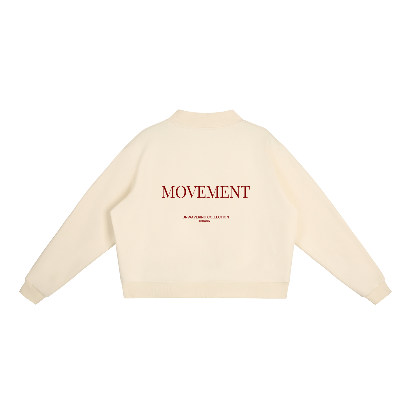 Essential Fleece Mock-Neck Crew Sweatshirt