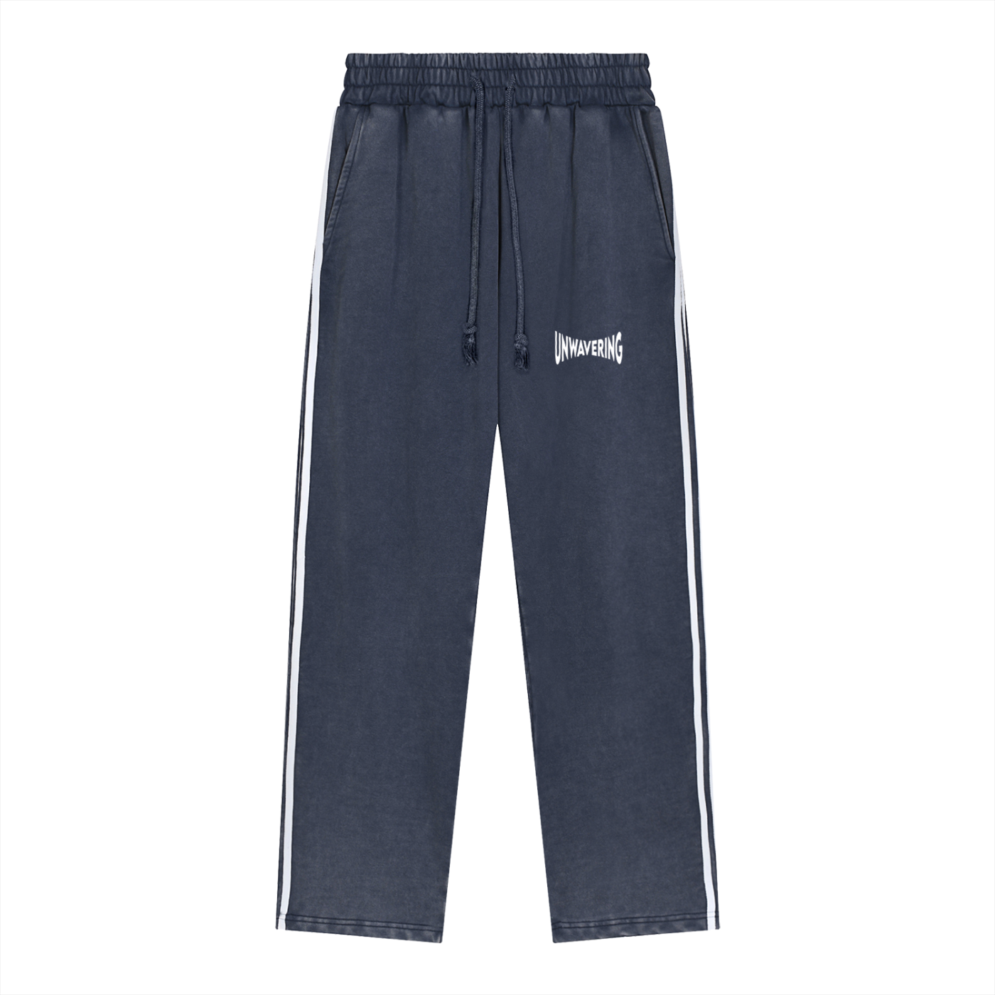 Snow Washed Contrast Tape Sweatpants