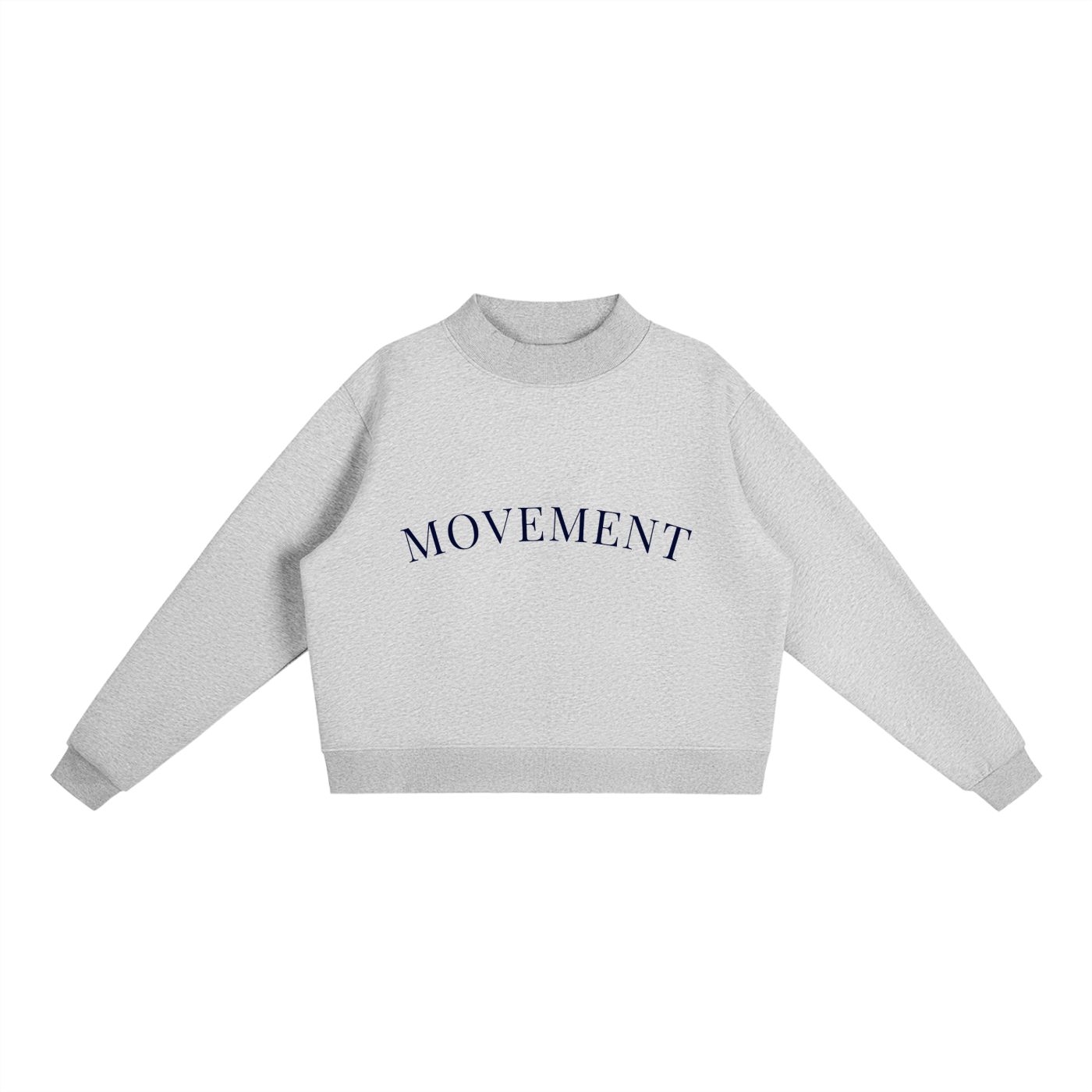 Essential Fleece Mock-Neck Crew Sweatshirt