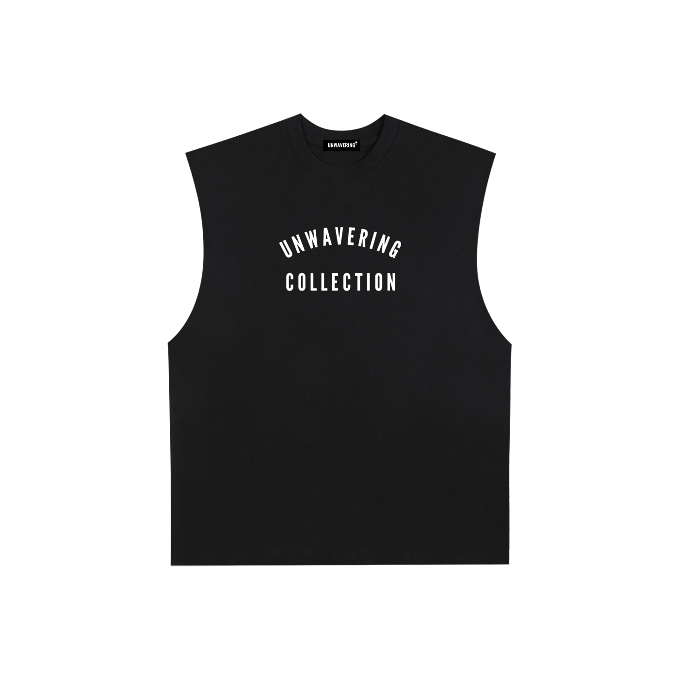 Camiseta sin mangas de algodón con borde sin rematar