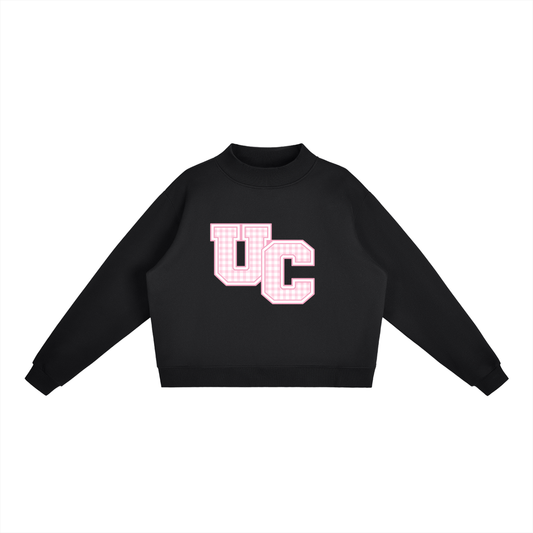 Essential Fleece Mock-Neck Crew Sweatshirt