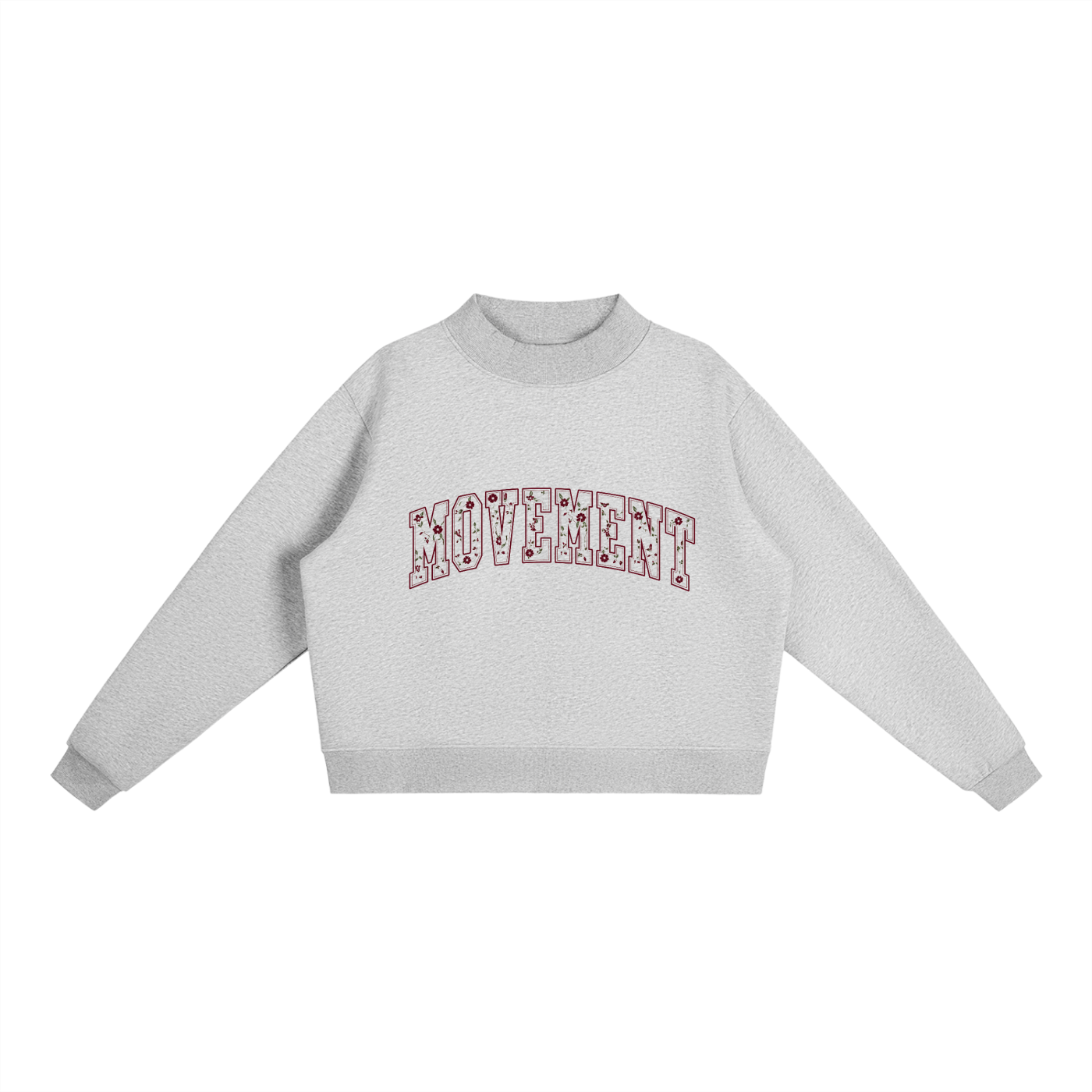 Essential Fleece Mock-Neck Crew Sweatshirt