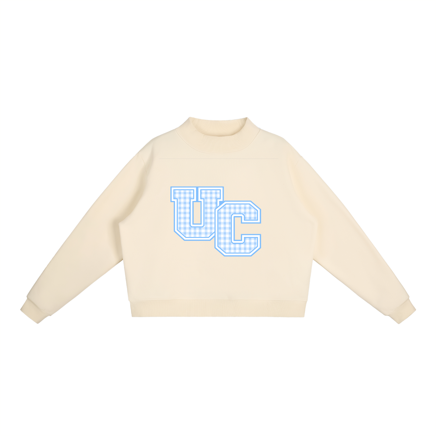 Essential Fleece Mock-Neck Crew Sweatshirt