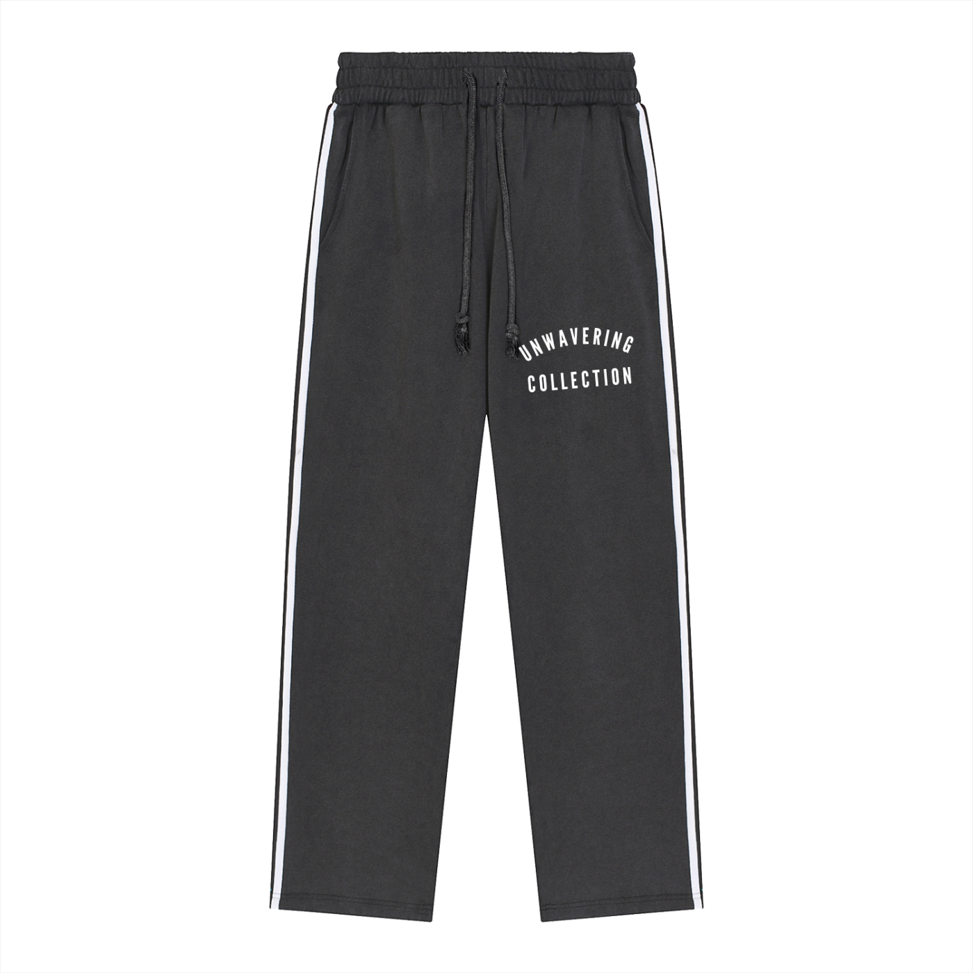 Pantalones de chándal con cinta de contraste y efecto lavado a la nieve