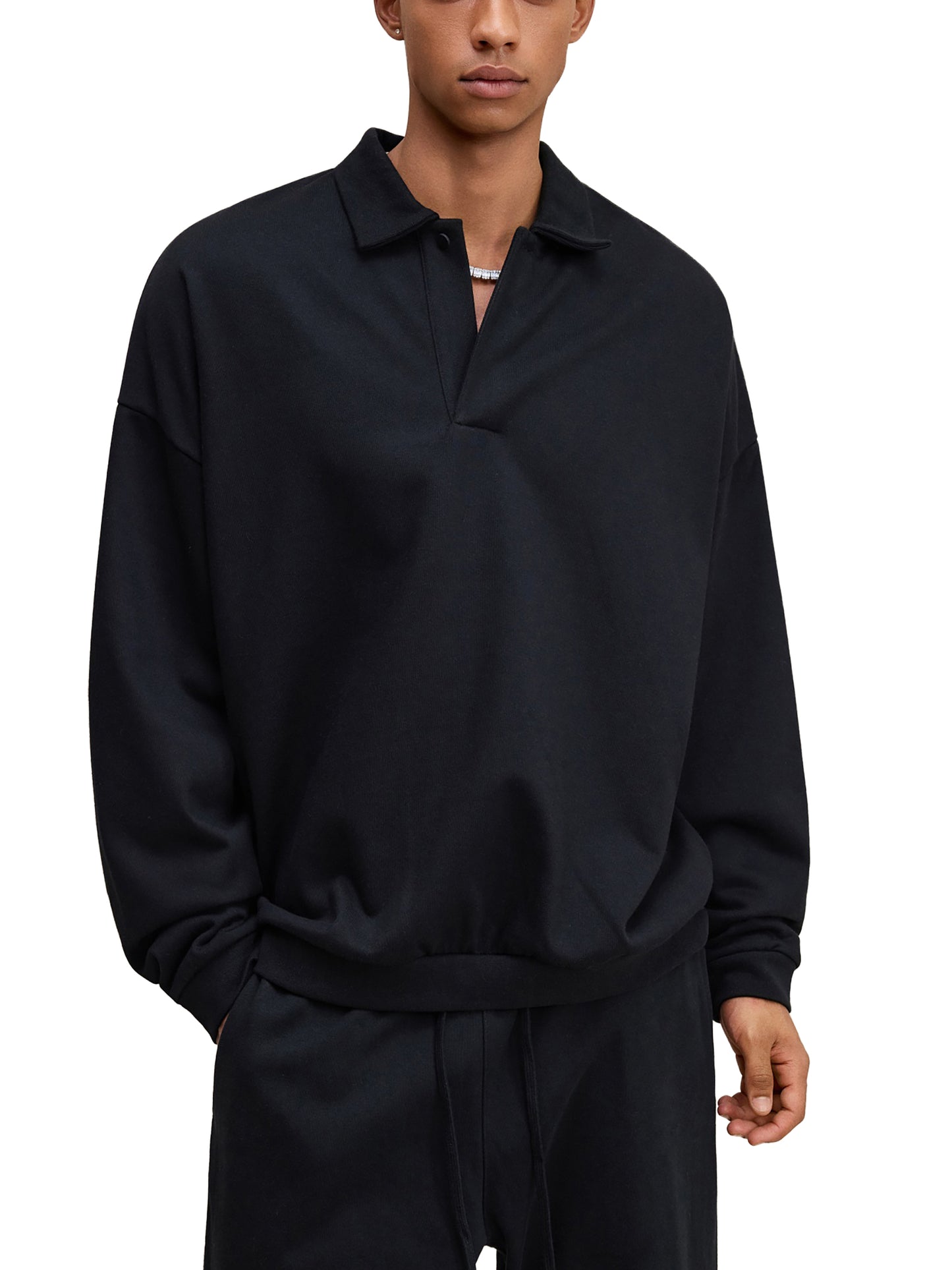 Sudadera Polo de Felpa Gruesa